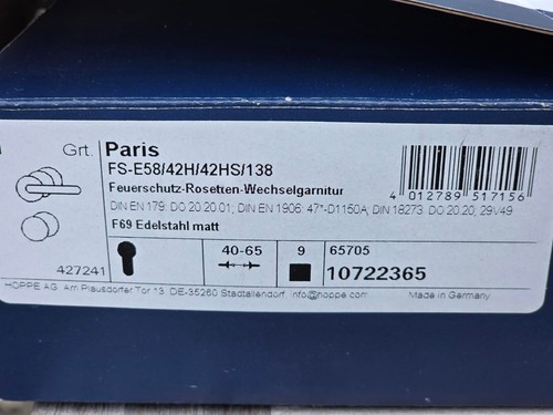 Hoppe wechselgarnitur paris - fs-wechselgarnitur,